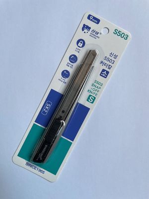 86mm Snap Off Drywall Utility Knife Gray Single Blade Slide Lock