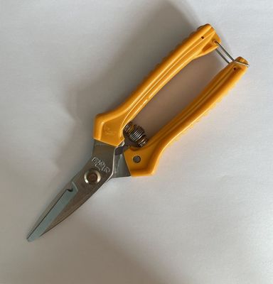 Orange Handle Ergonomic Dual Blade Scissors Home Professional Use