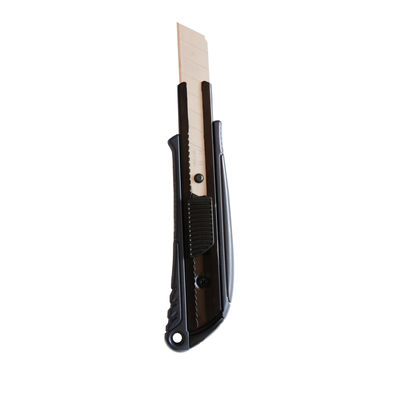 Black 9mm 18mm Drywall Utility Knife Auto Lock Anti Slip Design