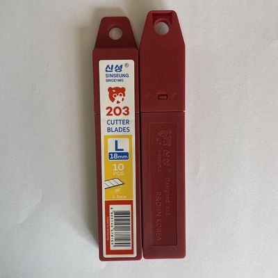 18 Mm SK2 Heavy Duty Utility Blades 60 Degrees Angle 0.5mm Thickness