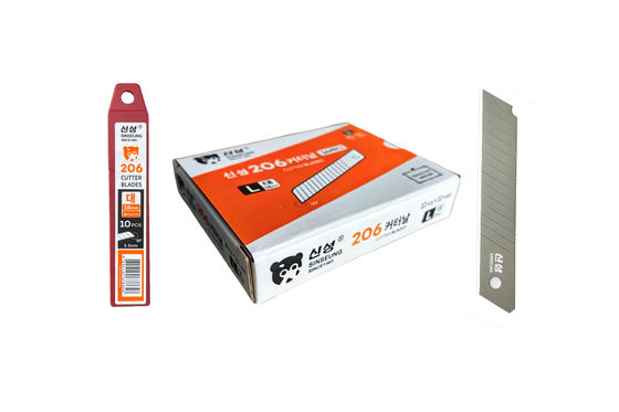 18mm Cutter Blades with 109mm Length 60° Angle 15 Segments and Silver Body