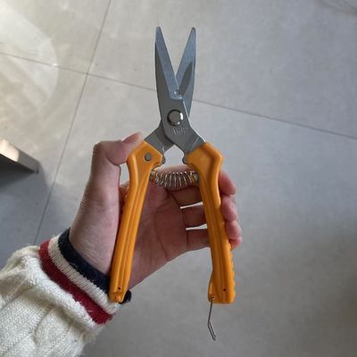 Sharp Multifunction Orange Handle Scissors For Various Cutting Tasks
