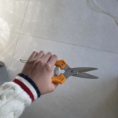 200mm Orange Handle Snip Cutter For Wire Fabric Plastic Leather Cutting