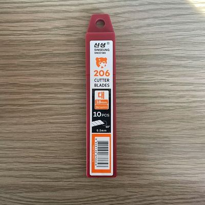 Professional Smooth Precise Cutting Utility Knife Blade Width 18mm Thickness 0.5 Mm